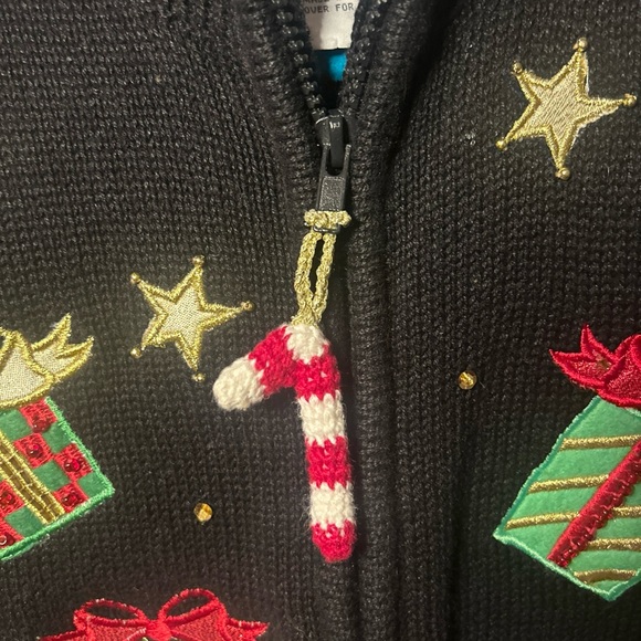 Vintage Christmas knit sweater Size L - Picture 3 of 6